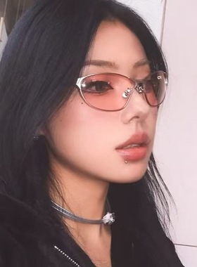 日本品质欧美户外运动未来感淡蓝色Y2K气质墨镜女款潮防风护目镜