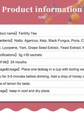 2 Packs Fertility Tea For Woman Pregnancy Promotion Get Baby