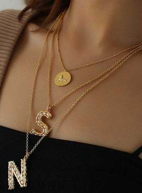 European and American style retro 26 letter necklace freshw