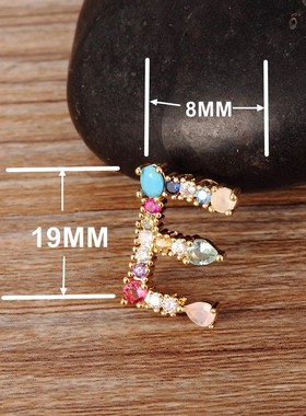 Hot Sale Gold Color Initial CZ Necklace Charm Letter Necklac