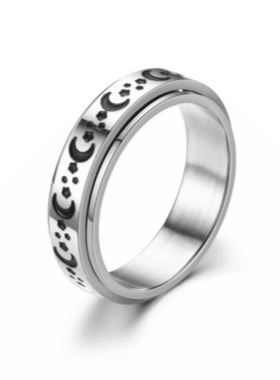SIZZZ Spinning Spinner Ring For Men Women Anxiety Fidget Rin