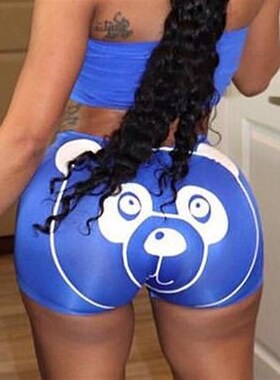 New Summer Women Shorts High Waist Letter Print Sexy Slim Wo