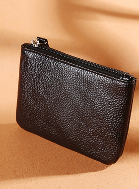 极速Women Solid Color PU Leather Coin Purse Retro Litchi Pat