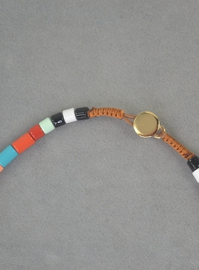 白百合  RA 浆果 搪瓷 桶珠 短款 项链