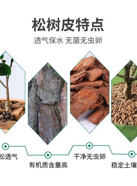 新西兰进口松麟松树皮兰花蝴蝶兰发酵腐熟专用土营养土垫材 50L装