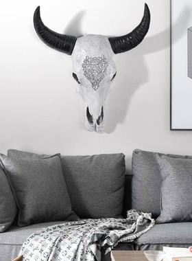 欧式复古动物牛头骷髅壁挂家居咖啡厅酒吧样板房室内装饰品