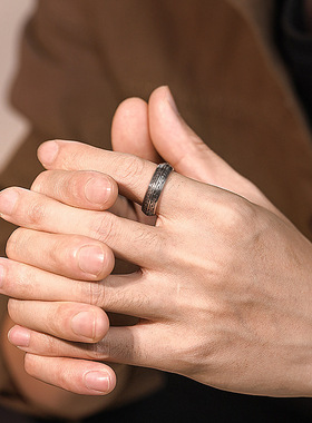 青铜器兽体卷纹戒指古风泰银男女高级感中国风元素国潮指环开口