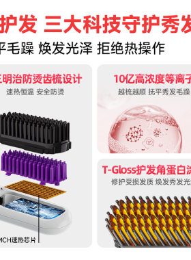 倍菲诗无线直发梳12亿等离子护发