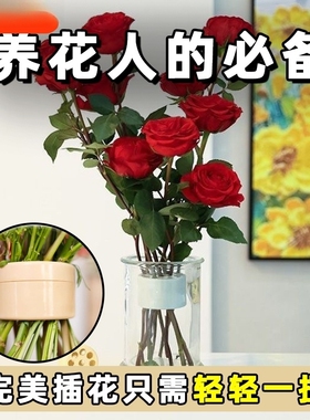 插花固定神器玻璃花瓶陶瓷花盆固定工具鲜花束螺旋花艺手打旋花筒