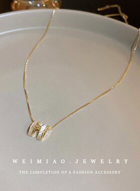 轻奢字母立体H项链女网红