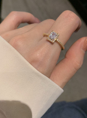 璀璨欧美复古金色方形开口