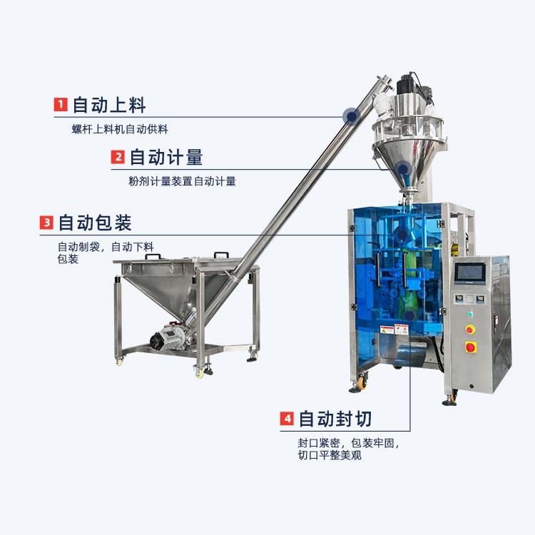 全自动椰蓉包装机全脂椰蓉粉椰丝入袋封口打包机粉末粉剂包装机-图1
