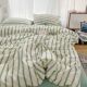 New Korean simple INS blogger style striped wash cotton four-piece set dormitory bed sheet Q quilt cover gift 1.8 bed