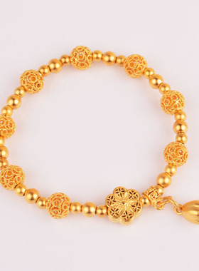 IOEKO久不掉色古法沙金手链