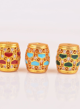 越南沙金久不掉色古法雕刻转运珠