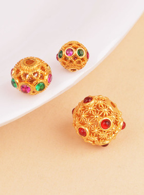 沙金配件蜻蜓眼隔珠散珠