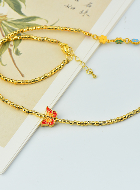 IOEKO女沙金无精致蝴蝶小花