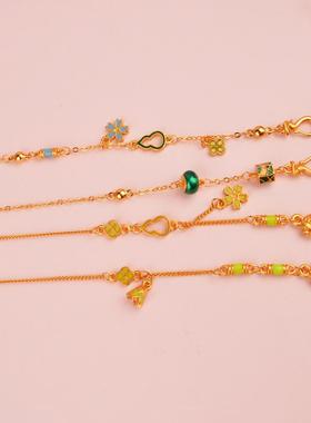 IOEKO无黄铜双钩链女葫芦小花