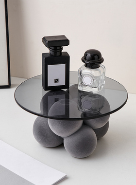 高档轻奢玄关收纳托盘摆件高级感卧室梳妆台化妆品T桌面首饰置物