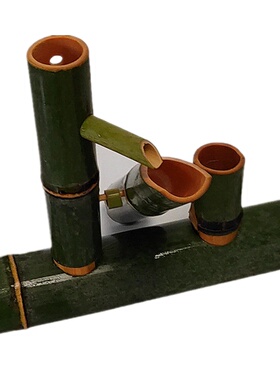 竹子流水套件惊鸟鹿赶野猪竹筒循环流水器装饰摆件配件.毛竹工艺