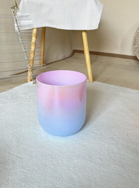 透明炼金水晶钵炫n彩极光音乐碗打碗乐器7音调瑜伽水颂钵