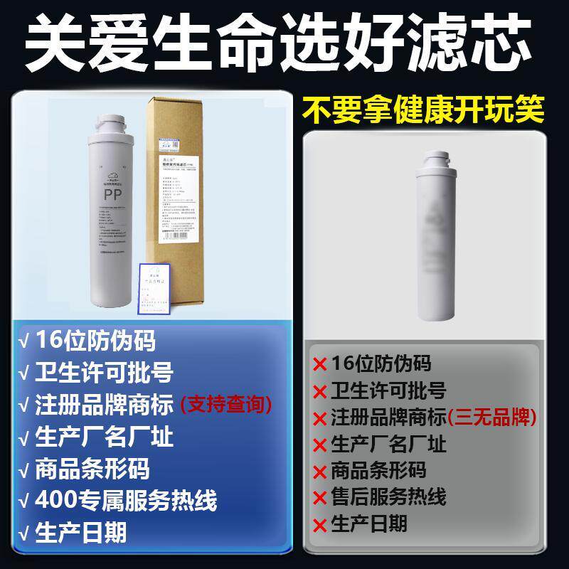 适配款沁园净水器滤芯QR-R5-01D/ERO-05A/RU/UF-05E506A4清云泉牌 - 图3
