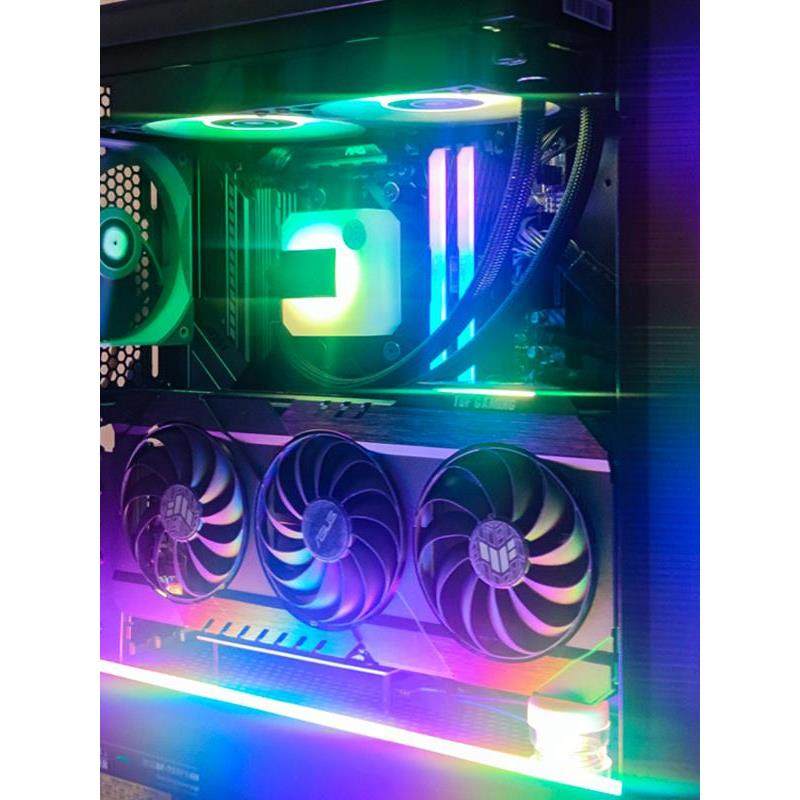 Chassis light strip magnetic Rgb12V 5V color changing atmospheric decoration hard light strip Aura motherboard divine light synchronization