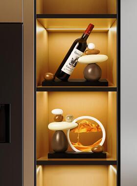 石润流沙画装饰品客厅办公室酒柜电视柜入口装饰乔迁毕业礼物