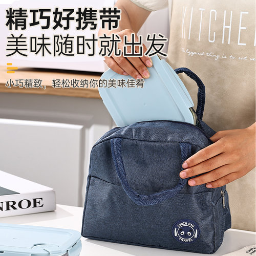 玻璃饭盒微波炉加热专用学生上班族带饭餐盒保鲜盒分隔密封便当碗 - 图3