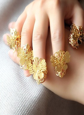 护甲套日常指甲简约防护保护防断女甲环戒指装饰盖指甲美观好看。