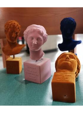 植绒海吉娅树脂雕像欧式简约时尚家装摆件品质玄关仿美艺术仿石膏