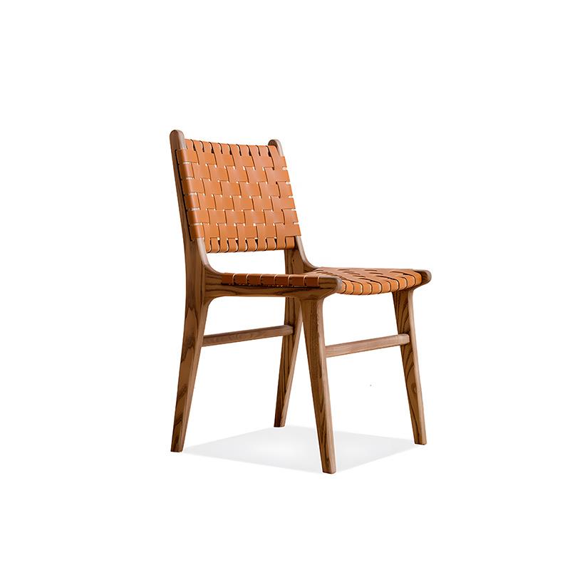 芬纳维亚ART 简约家用现代餐桌椅 Nivali 设计师实木编织靠背餐椅 - 图3