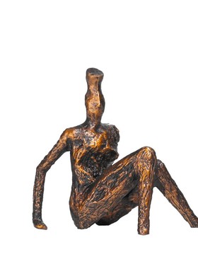 现代轻奢铸铁人物雕塑摆设家居客厅电视柜软装饰品样板房间摆件