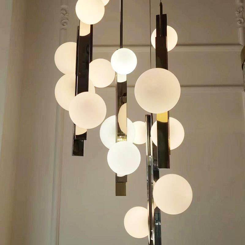 现代设计师餐厅吊灯北欧风吧台LED灯具卧室床头奶白罩魔豆玻璃灯,淘宝优惠券,粉丝福利购,淘宝优惠卷