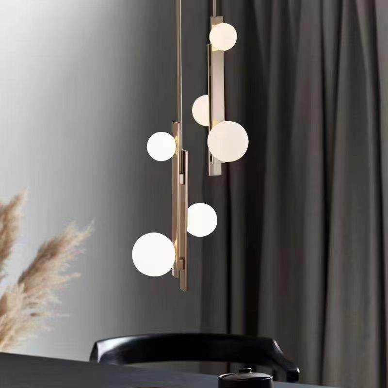 现代设计师餐厅吊灯北欧风吧台LED灯具卧室床头奶白罩魔豆玻璃灯,淘宝优惠券,粉丝福利购,淘宝优惠卷