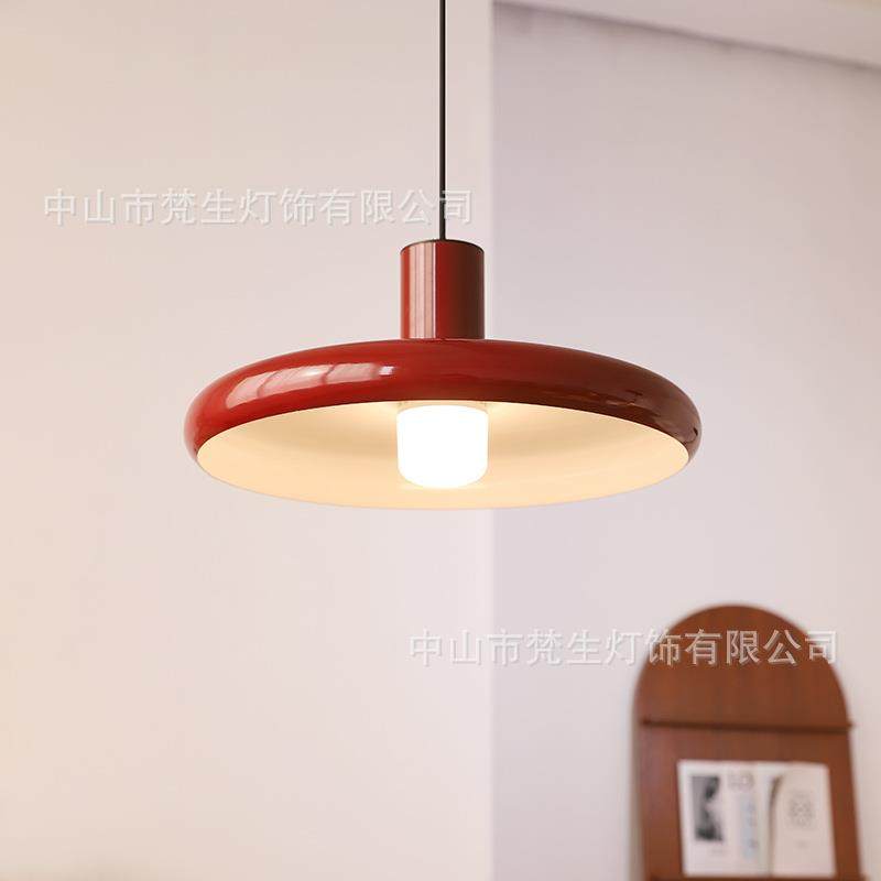 北欧ufo红色飞盘复古吊灯彩色Vintage中古60年代客厅餐厅吧台灯,淘宝优惠券,粉丝福利购,淘宝优惠卷