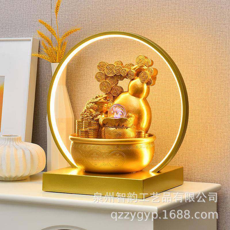 陶瓷喷泉流水摆件生财加湿器鱼缸客厅房间办公室装饰品水景观礼品,淘宝优惠券,粉丝福利购,淘宝优惠卷