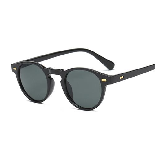 网红Classic Vintage Sunglasses Woman Male Round Cat Eye Sung - 图1