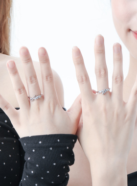 嫡长闺专属闺蜜对戒花间甜心