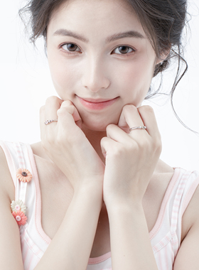 DVNRR魔法契约 设计师原创甜美小众对戒s925银送闺蜜礼物