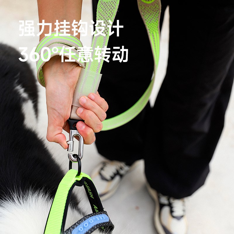 速发Qzeg超轻科技便携短牵中狗训犬胸背小遛大型 - 图2