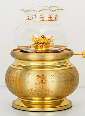 速发纯家用佛前供炉水杯花瓶供盘香具上香铜炉室内套具用品佛装