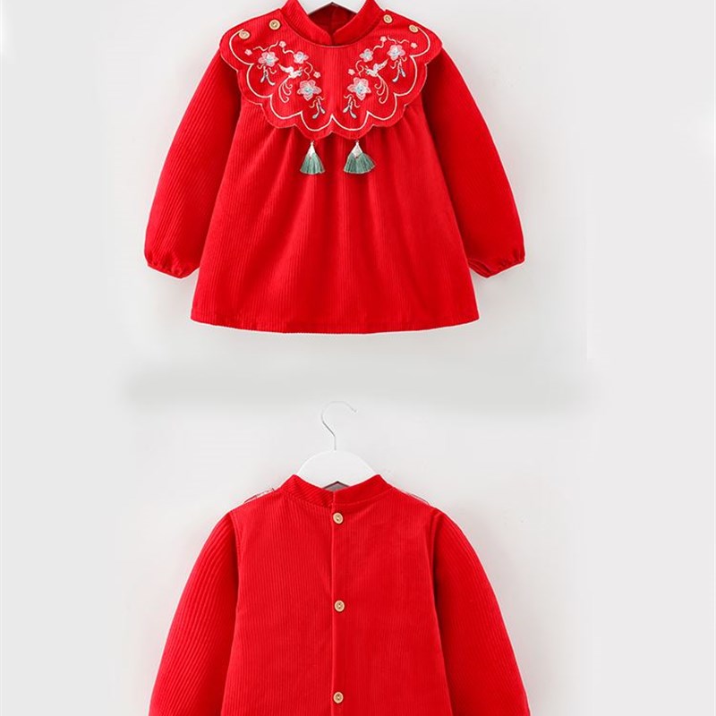 Children's bib 2022 new style baby girl Western-style little princess autumn and winter baby outing apron girls anti-dirty protective clothing