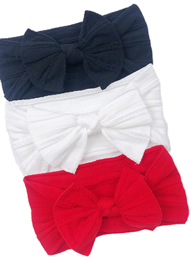 3pcs/Set Baby Hair Band Set For Girls Bow Elastic Headbands