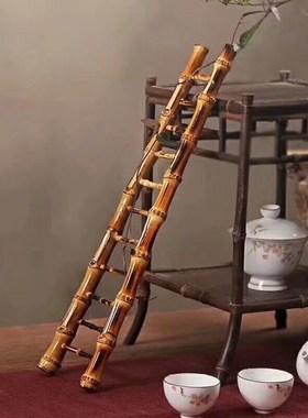 乔迁之喜装饰步步高升竹子梯子摆件入宅暖房布置新居搬家用品大全
