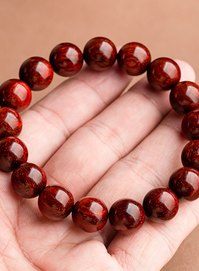 正宗印度小叶紫檀木手串男民族风佛珠念珠文玩手链女情侣学生饰品