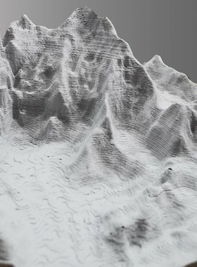 水泥混凝土桌面摆件珠穆朗玛峰微缩模型鱼缸造景微景观雪山扩香石