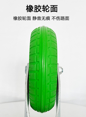 重型6寸8寸铝芯橡胶轮 万向轮刹车轮 承重轮静音弹力推车轮子轱辘
