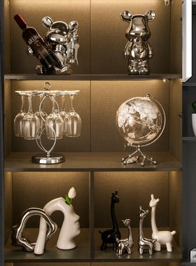 速发轻奢酒柜摆件组合高级感小众套装饰居客厅电视家餐边软装柜品