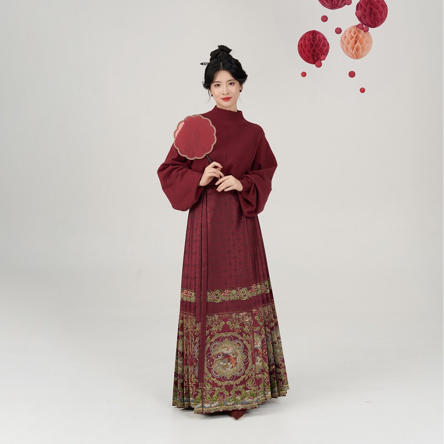 织造司原创明制汉服【女娲补天】长褙子半高领毛衣织金妆花马面裙,淘宝优惠券,粉丝福利购,淘宝优惠卷